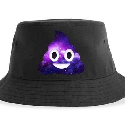 Poop In Space Galaxy Emoji Sustainable Bucket Hat