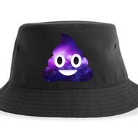 Poop In Space Galaxy Emoji Sustainable Bucket Hat