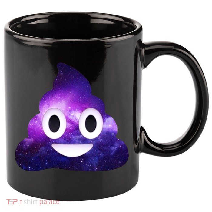 Poop In Space Galaxy Emoji 11oz C Handle Ceramic Mug