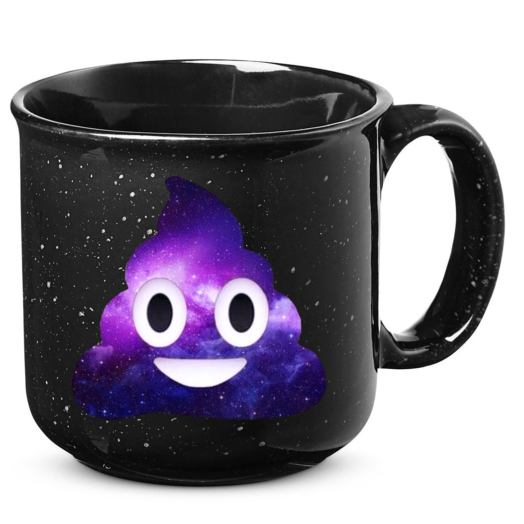 Poop In Space Galaxy Emoji 15oz Campfire Ceramic Mug