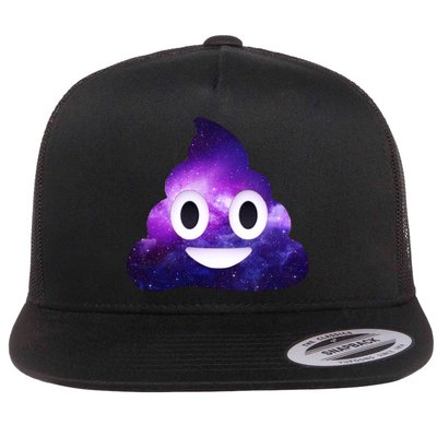 Poop In Space Galaxy Emoji Flatbill Hat