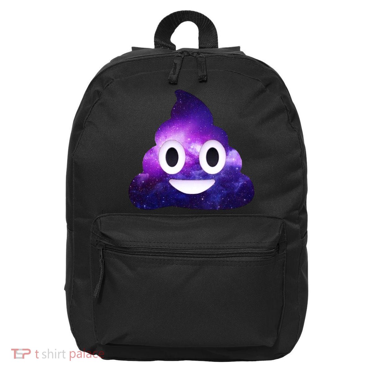 Poop In Space Galaxy Emoji 16 in Basic Backpack
