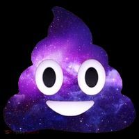 Poop In Space Galaxy Emoji 16 in Basic Backpack