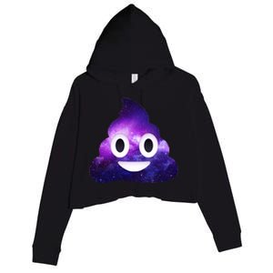 Poop In Space Galaxy Emoji Crop Fleece Hoodie