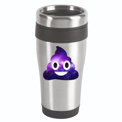 Poop In Space Galaxy Emoji 16oz Travel Tumbler