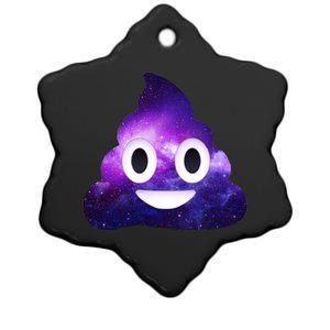 Poop In Space Galaxy Emoji Ceramic Star Ornament