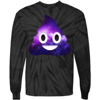 Poop In Space Galaxy Emoji Tie-Dye Long Sleeve Shirt