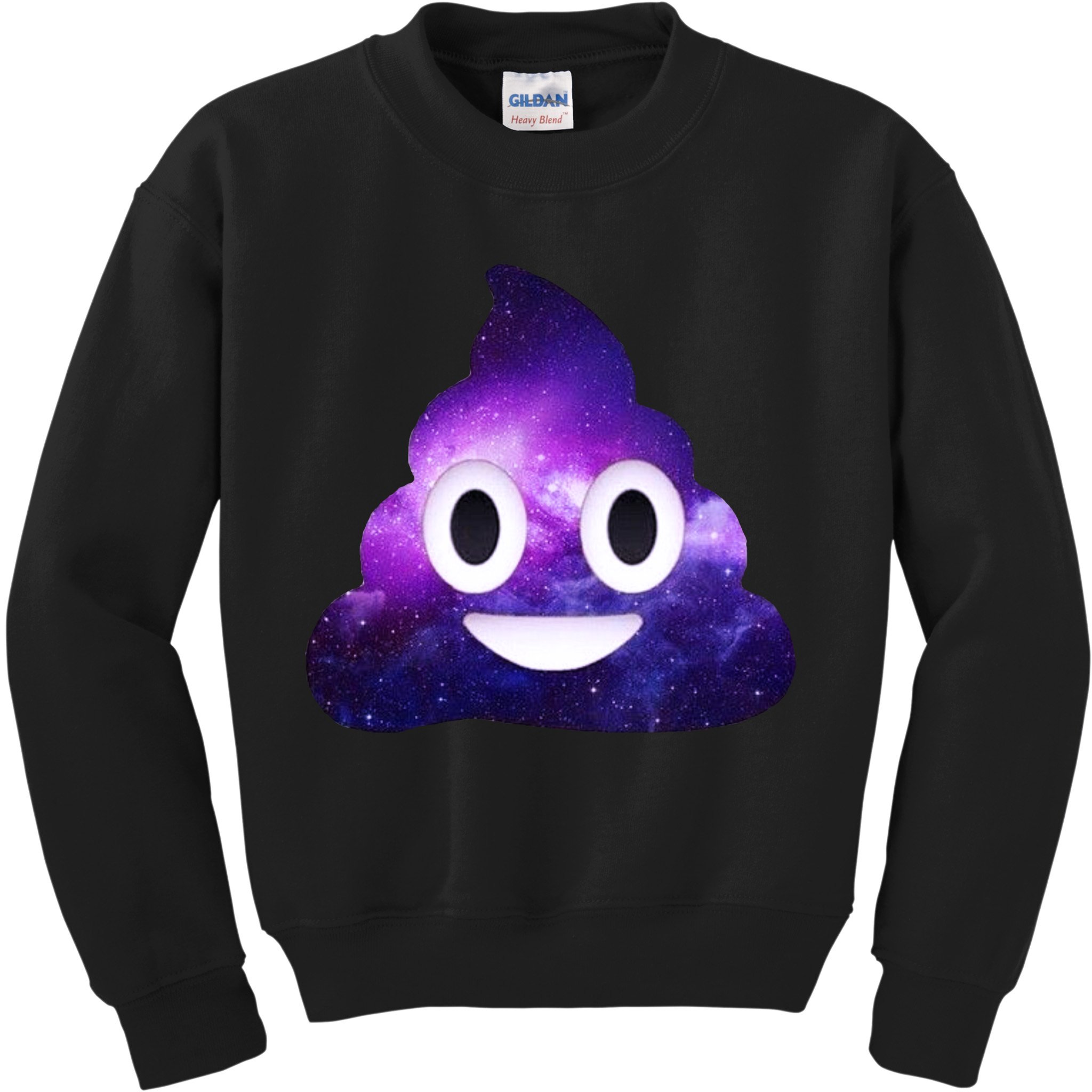 Poop In Space Galaxy Emoji Kids Sweatshirt
