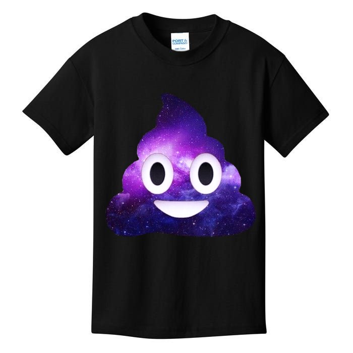 Poop In Space Galaxy Emoji Kids T-Shirt
