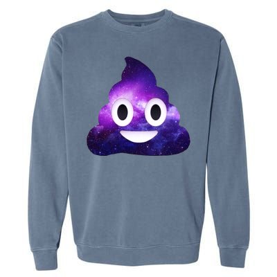 Poop In Space Galaxy Emoji Garment-Dyed Sweatshirt