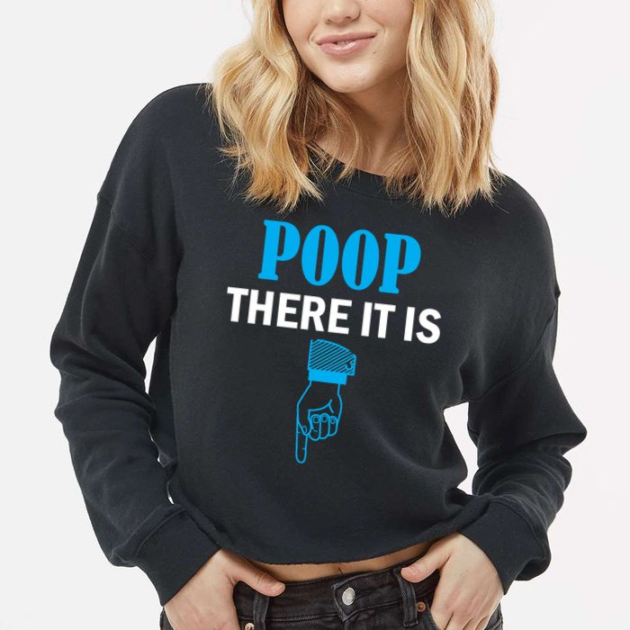 Poop There It Is Cropped Pullover Crew