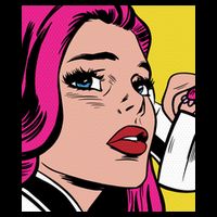 Pop Art Girl Phone Backpack