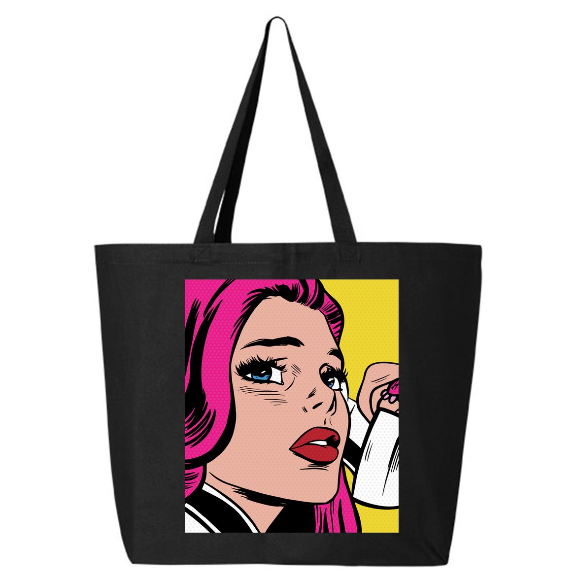 Pop Art Girl Phone 25L Jumbo Tote