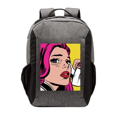 Pop Art Girl Phone Vector Backpack