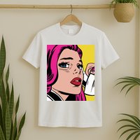 Pop Art Girl Phone T-Shirt