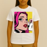 Pop Art Girl Phone T-Shirt