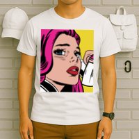 Pop Art Girl Phone T-Shirt