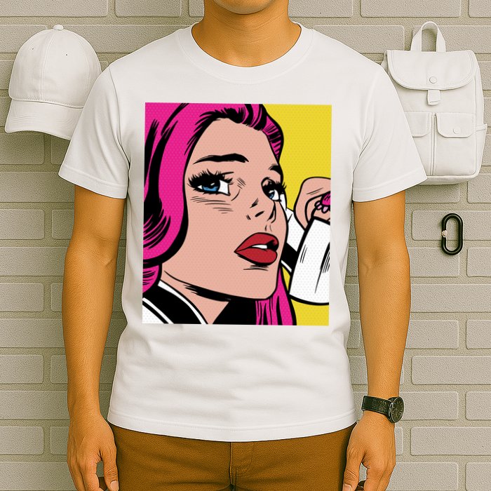 Pop Art Girl Phone T-Shirt