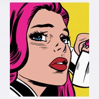 Pop Art Girl Phone T-Shirt