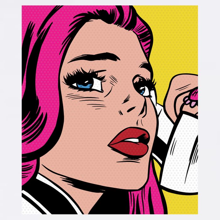 Pop Art Girl Phone T-Shirt