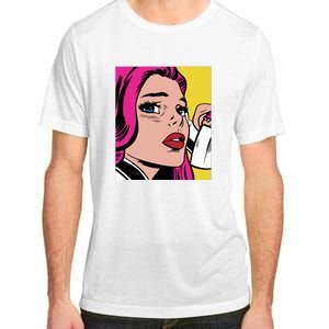 Pop Art Girl Phone Adult ChromaSoft Performance T-Shirt