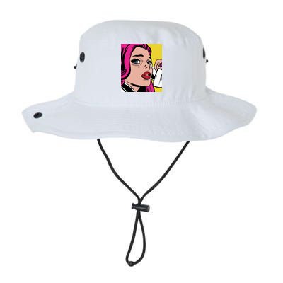 Pop Art Girl Phone Bucket Hat
