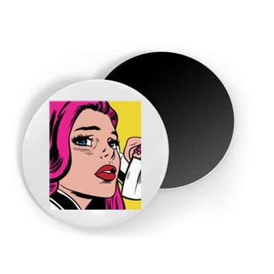 Pop Art Girl Phone Magnet