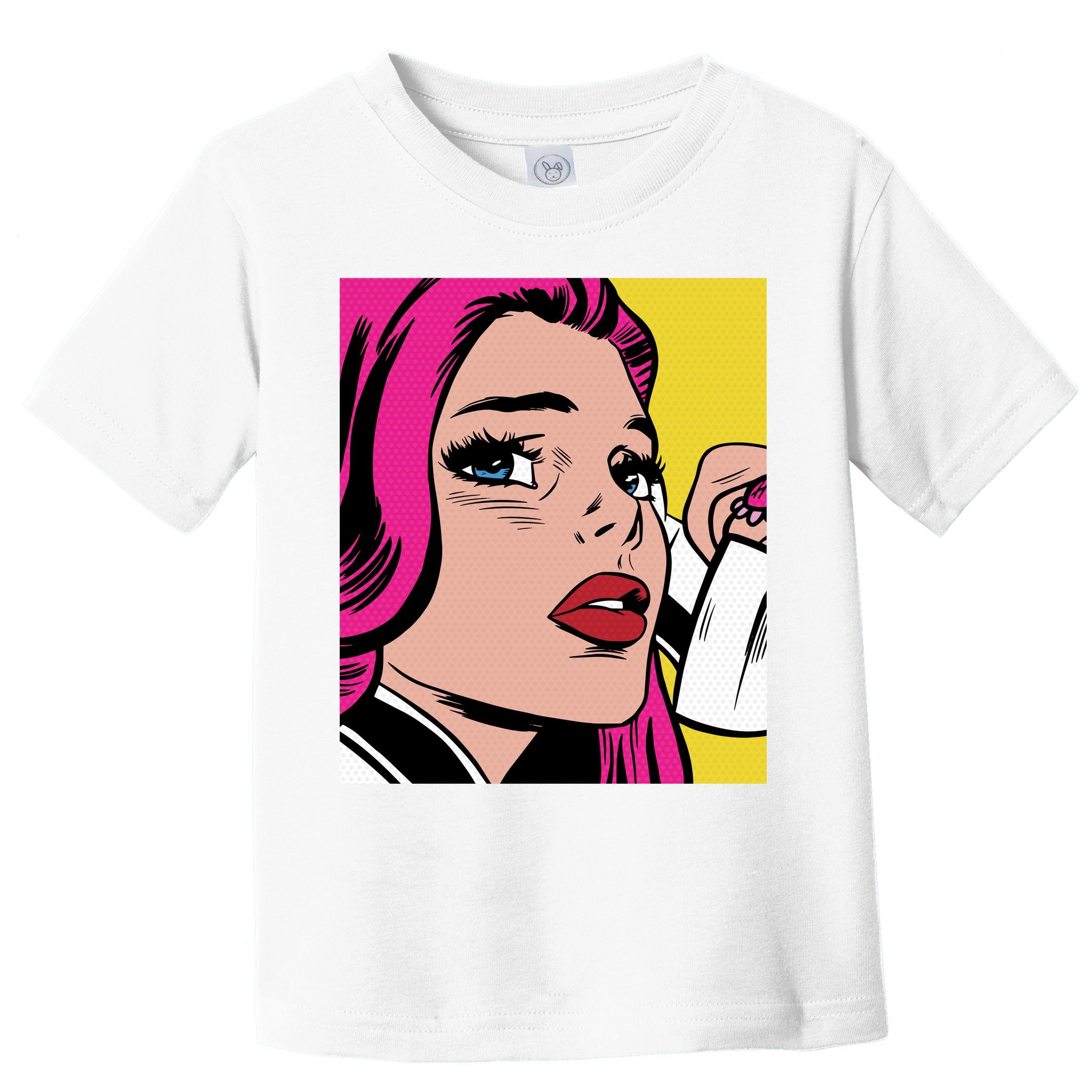 Pop Art Girl Phone Toddler T-Shirt