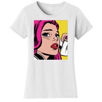 Pop Art Girl Phone Women's T-Shirt