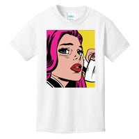 Pop Art Girl Phone Kids T-Shirt