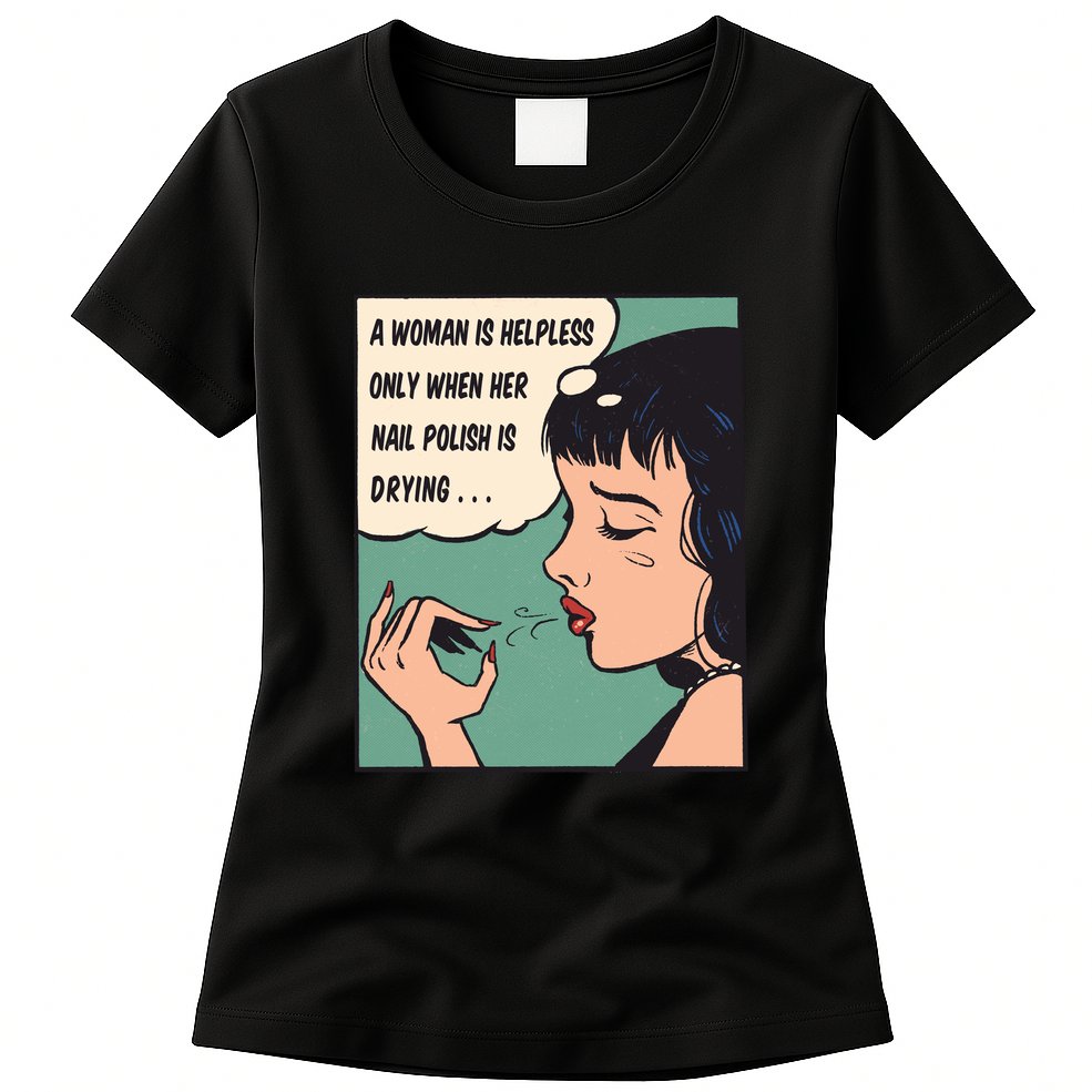 Pop Art Nail Polish Womens T-Shirt
