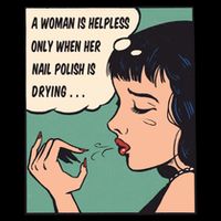Pop Art Nail Polish Womens T-Shirt