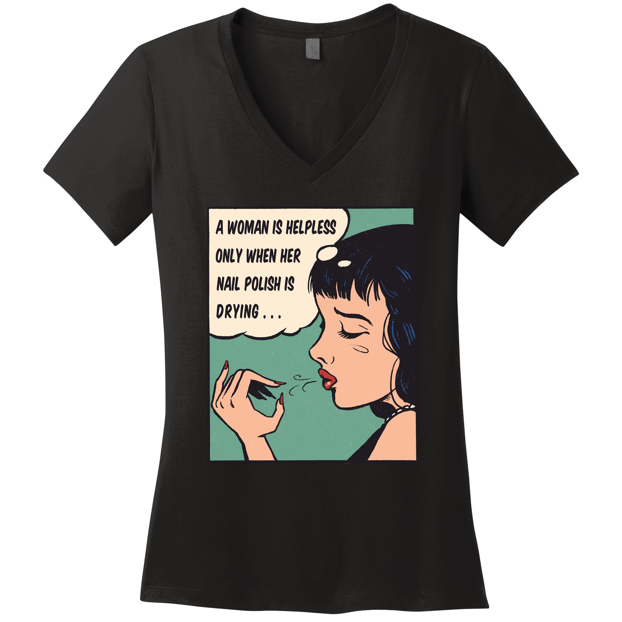 Pop Art Nail Polish Women's V-Neck T-Shirt