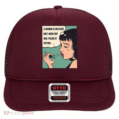 Pop Art Nail Polish High Crown Mesh Back Trucker Hat