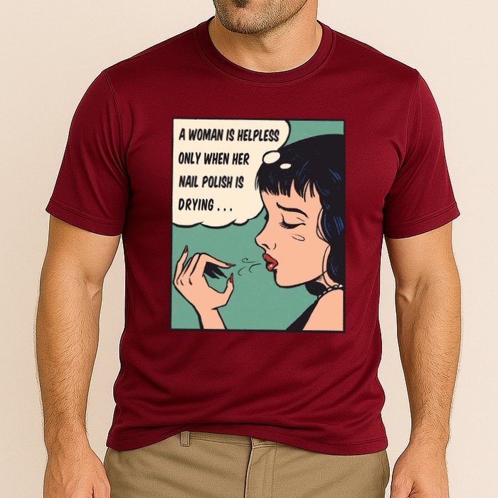 Pop Art Nail Polish Cooling Performance Crew T-Shirt