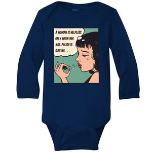 Pop Art Nail Polish Baby Long Sleeve Bodysuit