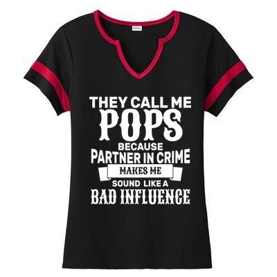 Pop Bad Influences Ladies Halftime Notch Neck Tee