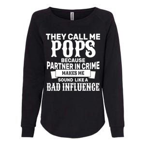 Pop Bad Influences Womens California Wash Sweatshirt