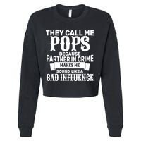 Pop Bad Influences Cropped Pullover Crew