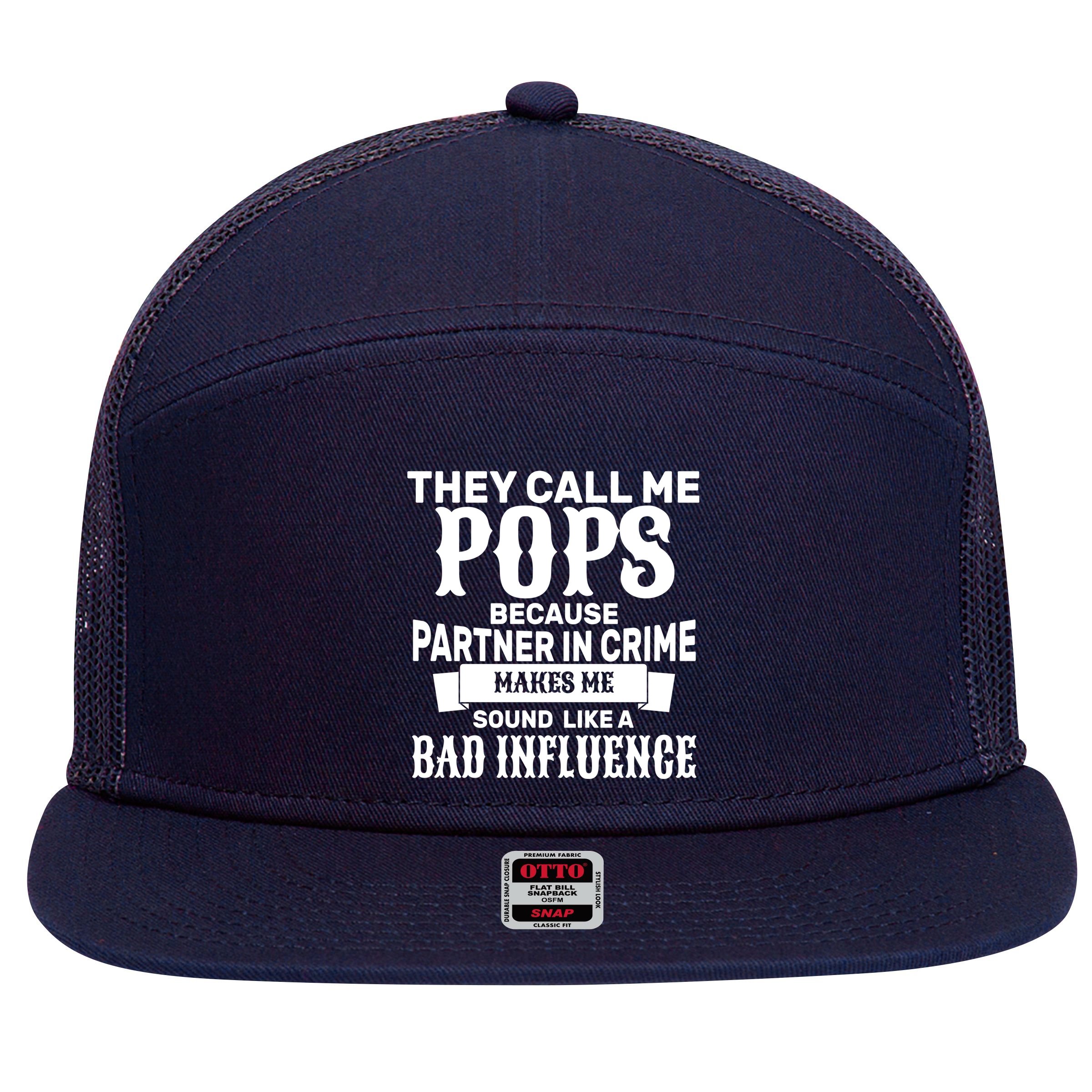 Pop Bad Influences 7 Panel Mesh Trucker Snapback Hat