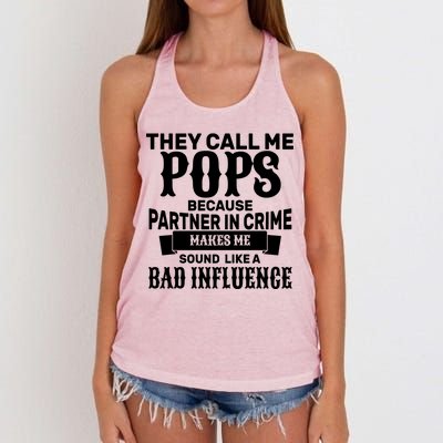 Pop Bad Influences Women's Knotted Racerback Tank