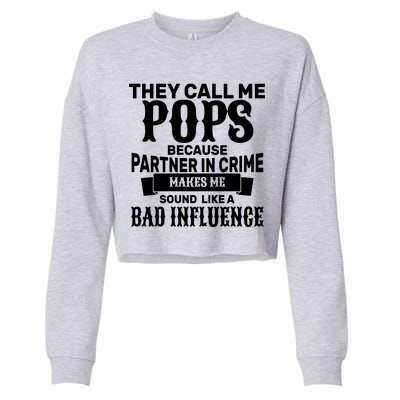 Pop Bad Influences Cropped Pullover Crew