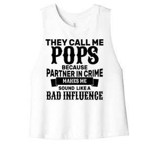 Pop Bad Influences Women's Racerback Cropped Tank