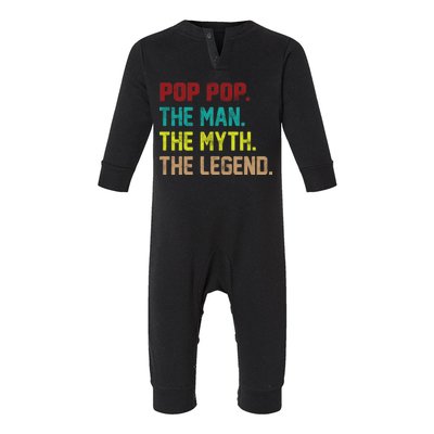 Pop Pop The Man The Myth The Legend Infant Fleece One Piece