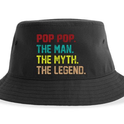 Pop Pop The Man The Myth The Legend Sustainable Bucket Hat