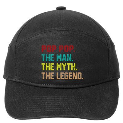 Pop Pop The Man The Myth The Legend 7-Panel Snapback Hat