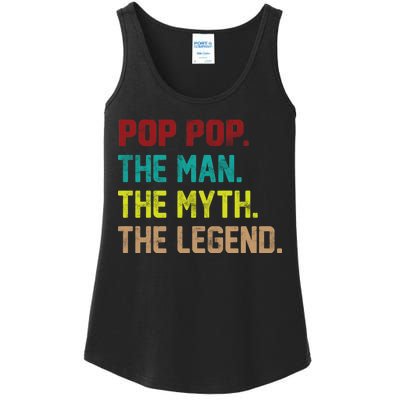 Pop Pop The Man The Myth The Legend Ladies Essential Tank