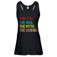Pop Pop The Man The Myth The Legend Ladies Essential Flowy Tank