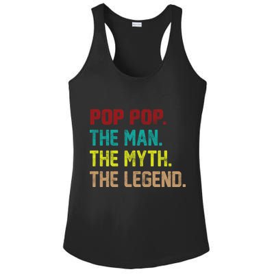 Pop Pop The Man The Myth The Legend Ladies PosiCharge Competitor Racerback Tank