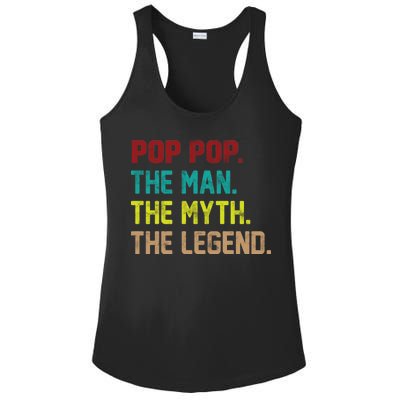 Pop Pop The Man The Myth The Legend Ladies PosiCharge Competitor Racerback Tank